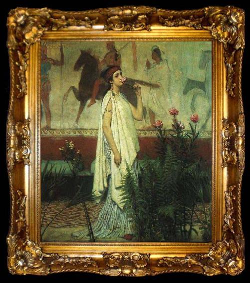 framed  Sir Lawrence Alma-Tadema,OM.RA,RWS A Greek Woman Sir Lawrence Alma-Tadema, ta009-2